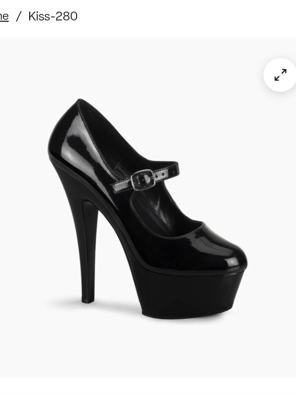 Patent Mary Jane Platform Pumps - Black